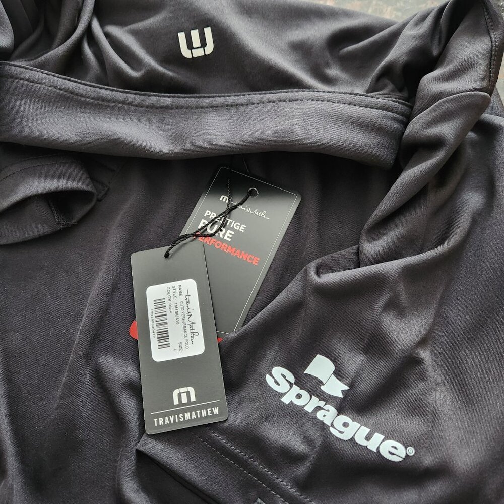 NEW Travis Mathew Polo Shirt Men L Black Golf Coto Prestige Pure Performance NWT - Picture 6 of 6